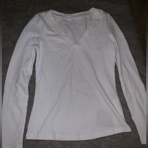 White v neck shirt